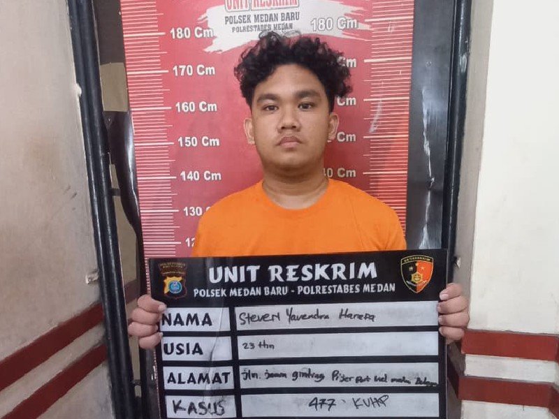 Teks foto : Seorang pelaku curanmor ditangkap unit Reskrim Polsek Baru, Sabtu (17/1/2026).