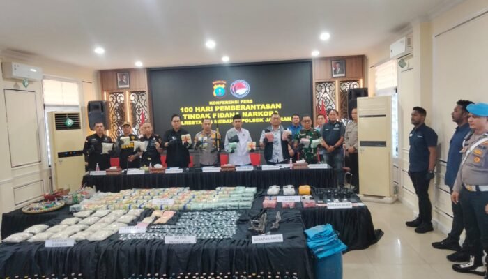 100 Hari Kerja, Kapolrestabes Medan Ungkap 526 Kasus Narkotika dan Amankan 718 Tersangka