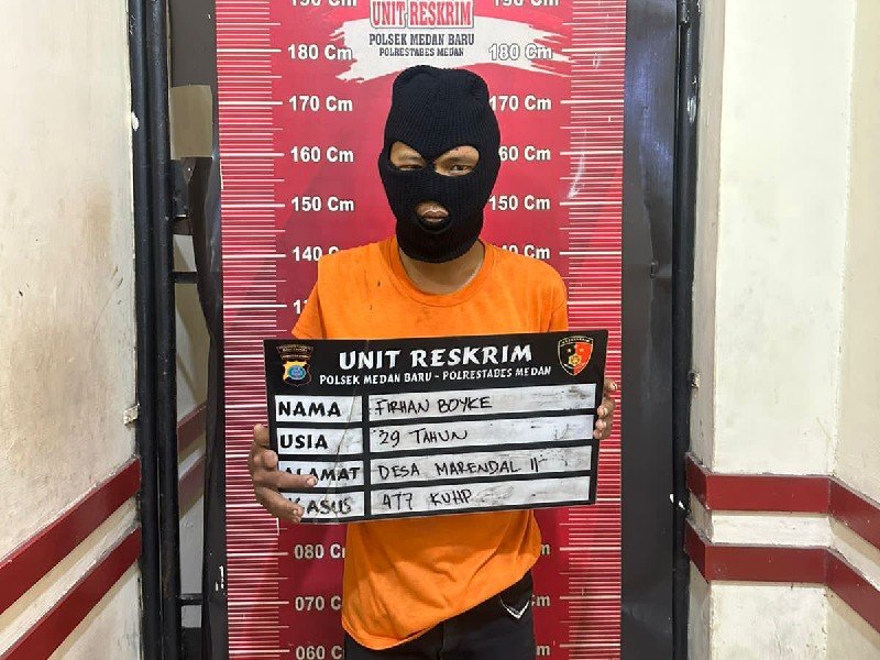 Pelaku yang ditangkap itu, Firhan Boyke (29) warga Desa Marindal II, Gang Rambe, Kecamatan Patumbak.