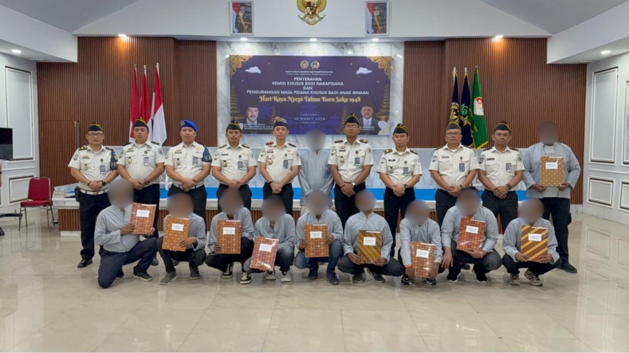 10 Orang Warga Binaan Rutan Kelas I Medan Dapatkan Remisi Khusus Hari Raya Nyepi