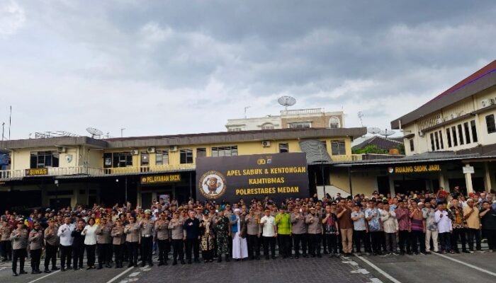 Polrestabes Medan Gelar Apel Sabuk dan Kentongan Kamtibmas Serta Halal Bihalal Idul Fitri 1447 H