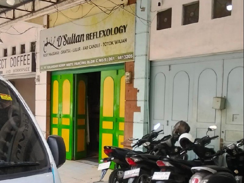 Spa D'Sultan Reflexology yang terletak di Jalan Williem Iskandar, Komplek MMTC Pancing, Kecamatan Percut Sei Tuan, Kabupaten Deliserdang