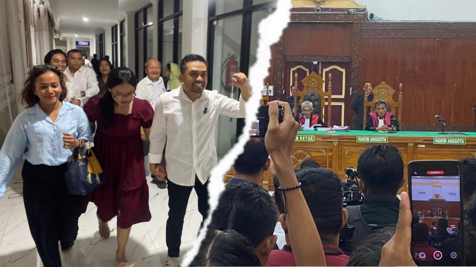 Videografer Amsal Christy Sitepu divonis bebas oleh majelis hakim Pengadilan Negeri (PN) Medan