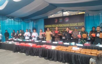 52 Kg Sabu dan 50 Kg Ganja Dimusnahkan Polrestabes Medan, Jaringan Internasional Asal Aceh Terbongkar