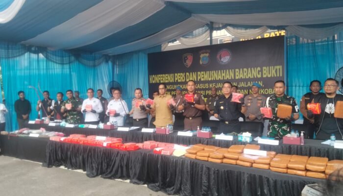 52 Kg Sabu dan 50 Kg Ganja Dimusnahkan Polrestabes Medan, Jaringan Internasional Asal Aceh Terbongkar