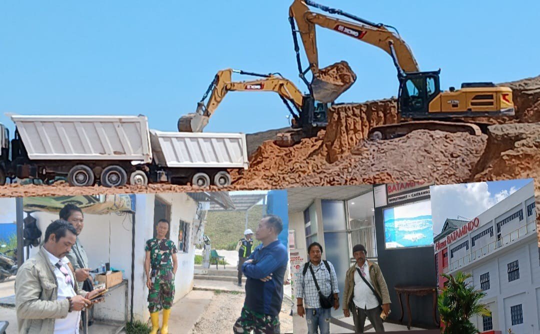 Aktivitas cut and fill lahan di Barelang Setokok, Kecamatan Bulang