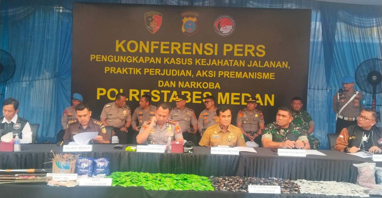 Gerebek 15 Sarang Narkoba, Polrestabes Medan Ringkus 148 Tersangka dalam 119 Kasus