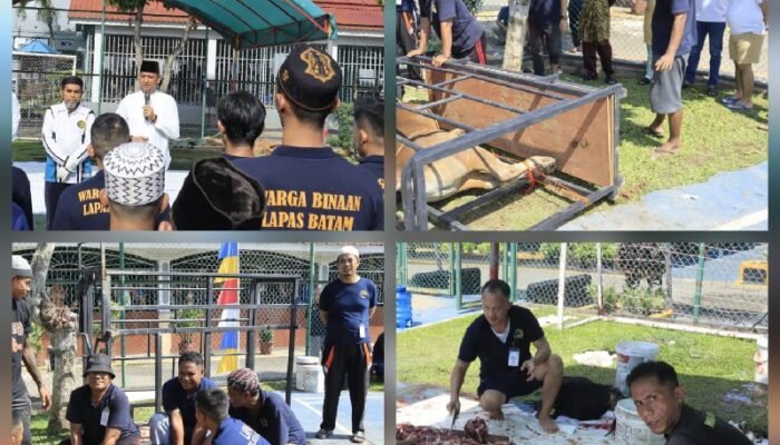 Semangat Idul Adha 1447 H, Lapas Batam Sembelih 8 Hewan Qurban