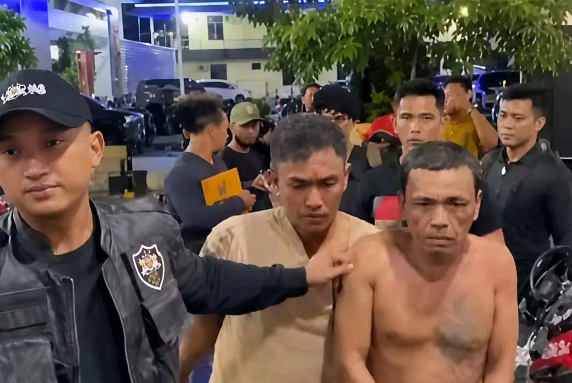 pelaku penganiayaan berinisial Z dan J saat diamankan tim Resmob Polrestabes Medan