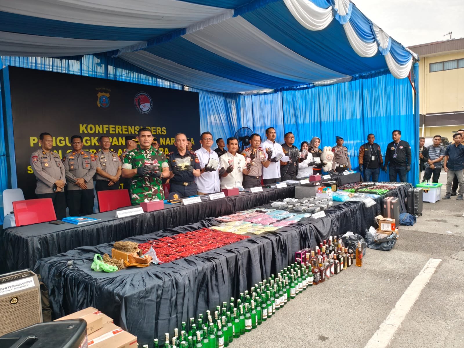 Polrestabes Medan mengungkap 997 kasus tindak pidana narkoba selama periode 9 Oktober 2025 sampai 9 Juni 2026
