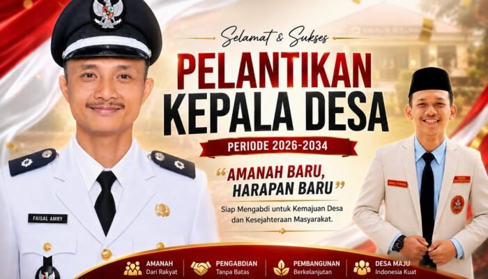 Resmi Dilantik, Faisal Amry Nahkodai Desa Suka Raya Periode 2026–2034