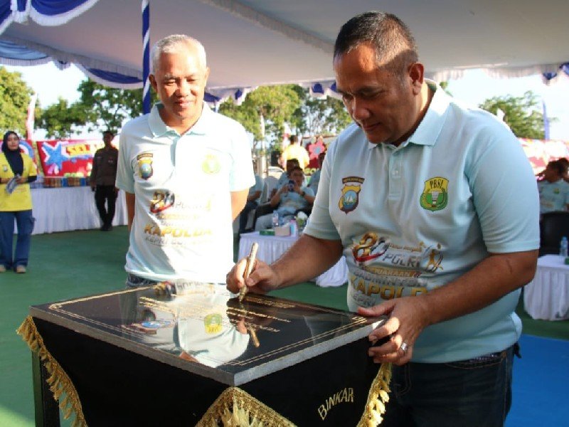 Kapolda Kepri Irjen Pol. Asep Safrudin, S.I.K., M.H saat meresmikan GOR Gemilang