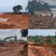 Penggerukan dan pematangan lahan (cut and fill) Pantai Teluk Mata Ikan, Sambau, Nongsa.