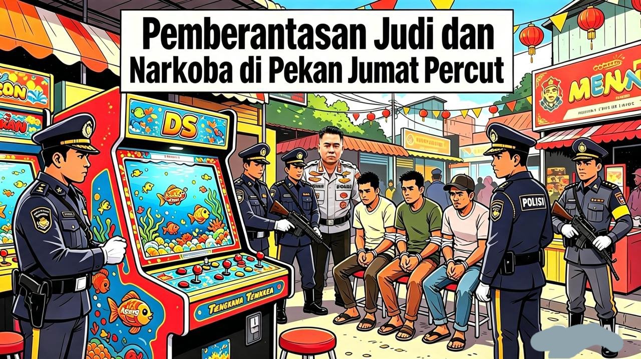 Warga Desa Percut Sei Tuan mendesak Polsek Medan Tembung menindak lokasi kartel narkoba dan judi tembak ikan di kawasan Pekan Jumat Bagan