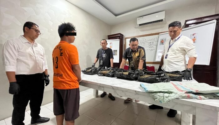 Polrestabes Medan Gulung Bandar Ganja di Percut Sei Tuan, 9,4 Kg Barang Bukti Disita