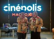 Wali Kota Medan Rico Waas diwakili Rakhmat Adi Syahputra saat nobar Film Pramuka bersama ratusan anggota Pramuka di Cinepolis Sun Plaza Medan
