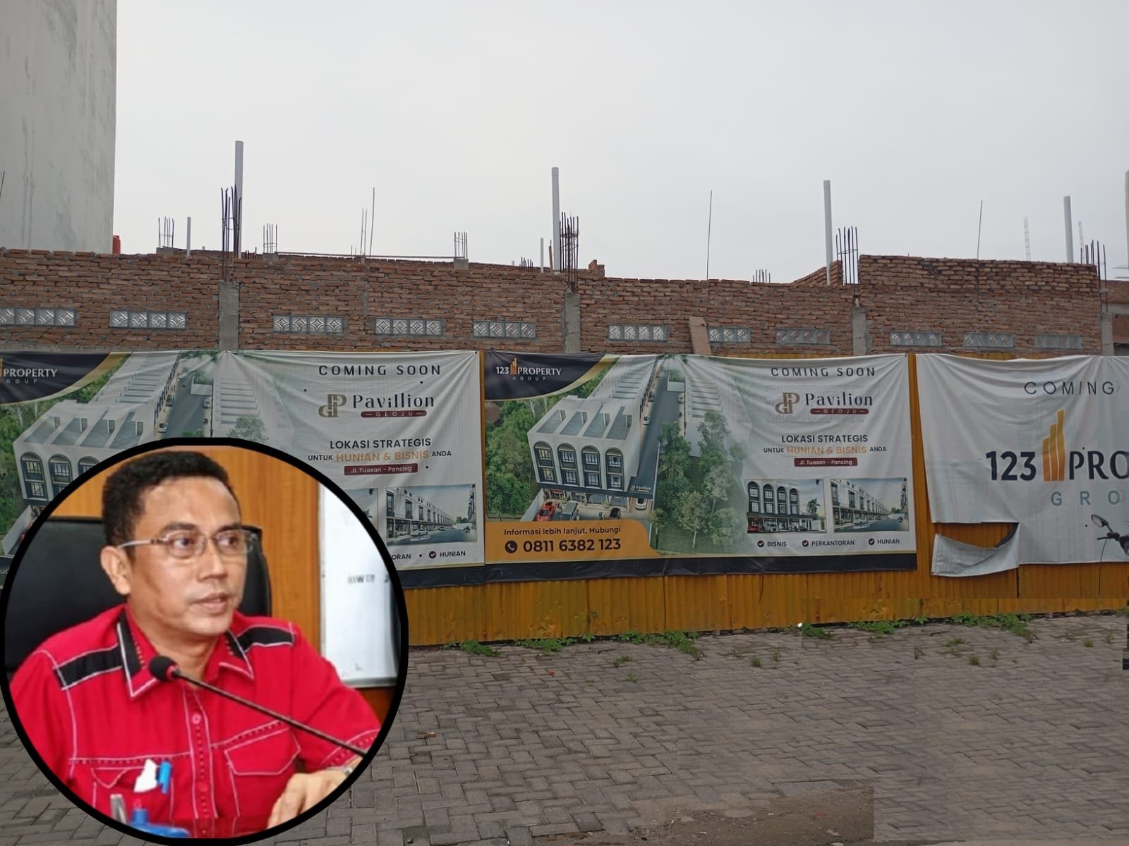 Ketua Komisi IV DPRD Medan Paul Mei Anton Simanjuntak SH saat memberikan keterangan terkait dugaan pelanggaran PBG di Jalan Tuasan