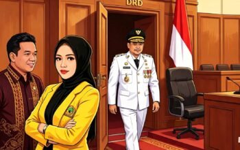 Gubernur Sumut Bobby Nasution meninggalkan ruang Rapat Paripurna DPRD Sumut saat interupsi kuorum pengesahan Perda