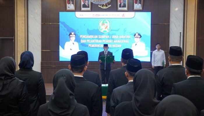 Pelantikan 22 Pejabat di Balai Kota Medan, Dorong Pelayanan Publik Inklusif