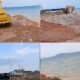 Aktivitas alat berat PT Gahara Samudra Berlian lakukan pematangan lahan di bibir pantai Batam.