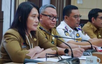 Pohon pengganti yang ditanam sebagai kompensasi penebangan pohon sepanjang jalur pembangunan BRT Mebidang di kawasan Kota Medan, Agustus 2026.