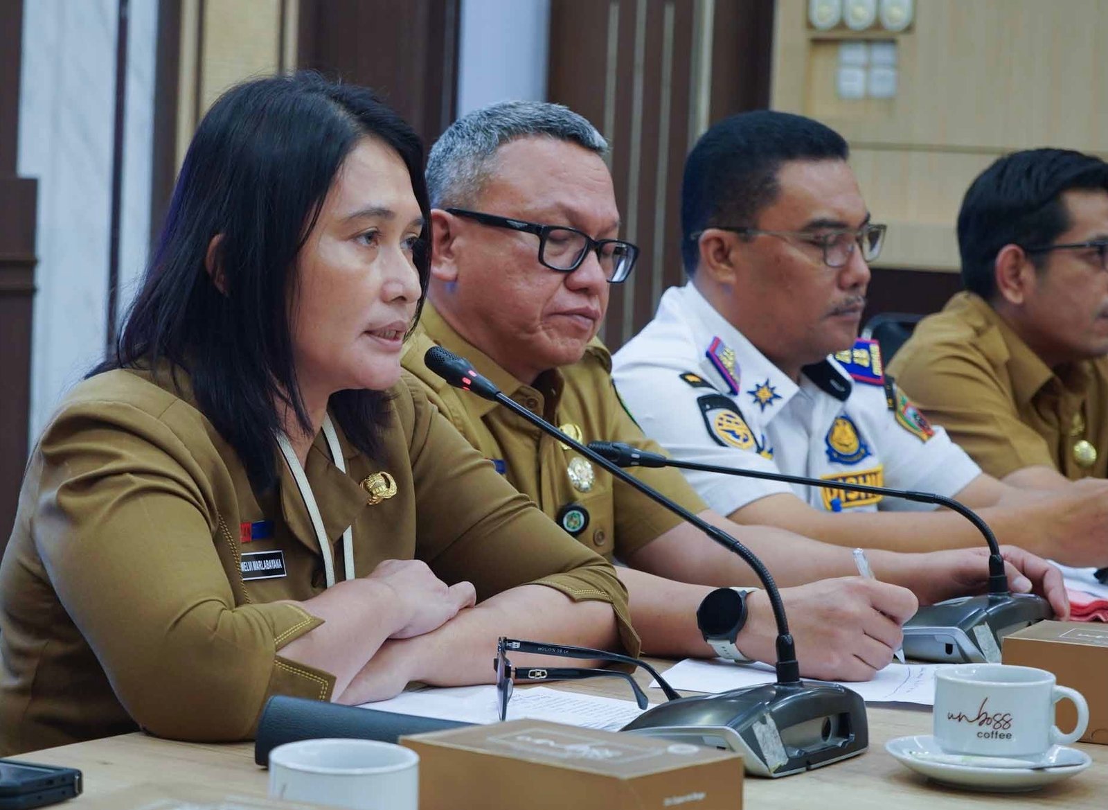 Pohon pengganti yang ditanam sebagai kompensasi penebangan pohon sepanjang jalur pembangunan BRT Mebidang di kawasan Kota Medan, Agustus 2026.