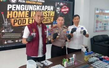 Polda Sumut Ungkap Produksi Vape “Getar” Mengandung Etomidate, Bahan Baku Disebut dari Kamboja