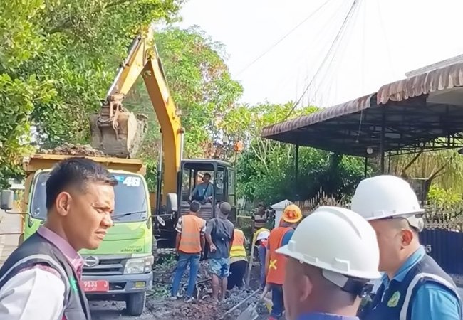 Tanggulangi Banjir, Dinas SDAMBMK Medan Kebut Penyelesaian Drainase Jalan Abdul Hakim-Mandolin