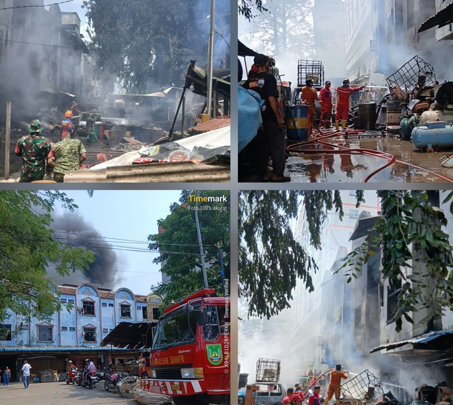 Kebakaran melanda Ruko Orchid Mas Batam dan mengakibatkan lima unit ruko terdampak
