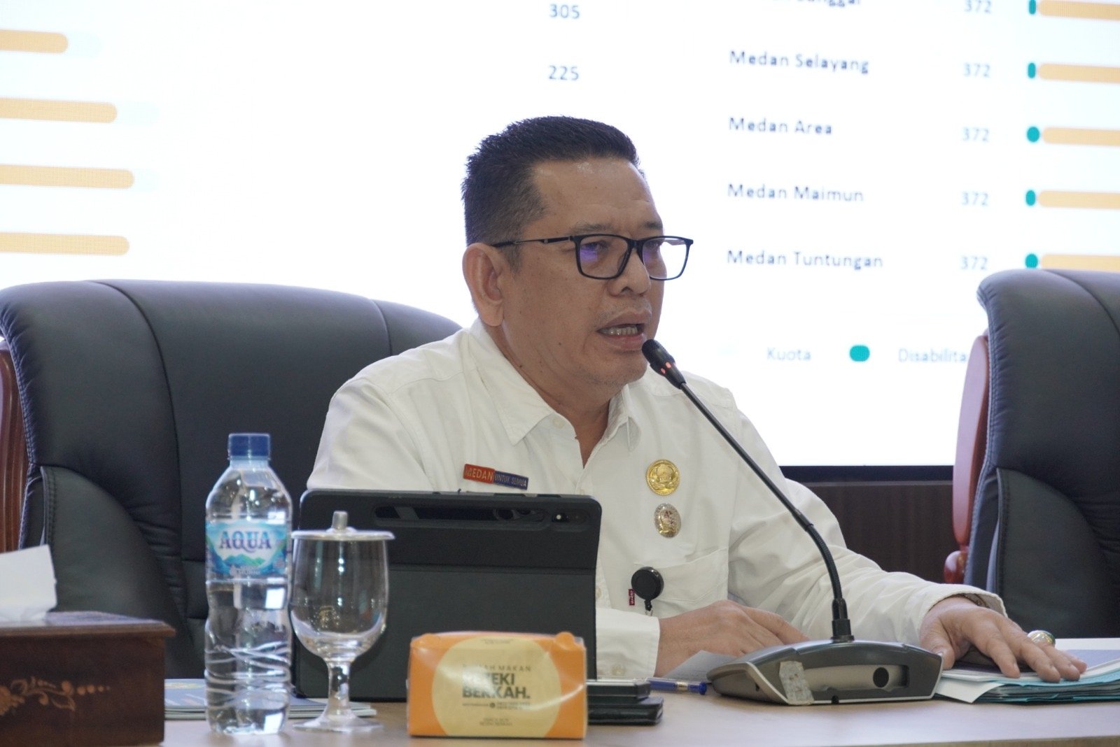 Kepala Dinas Sosial Kota Medan Khoiruddin Rangkuti menjelaskan kewenangan penentuan desil DTSEN.
