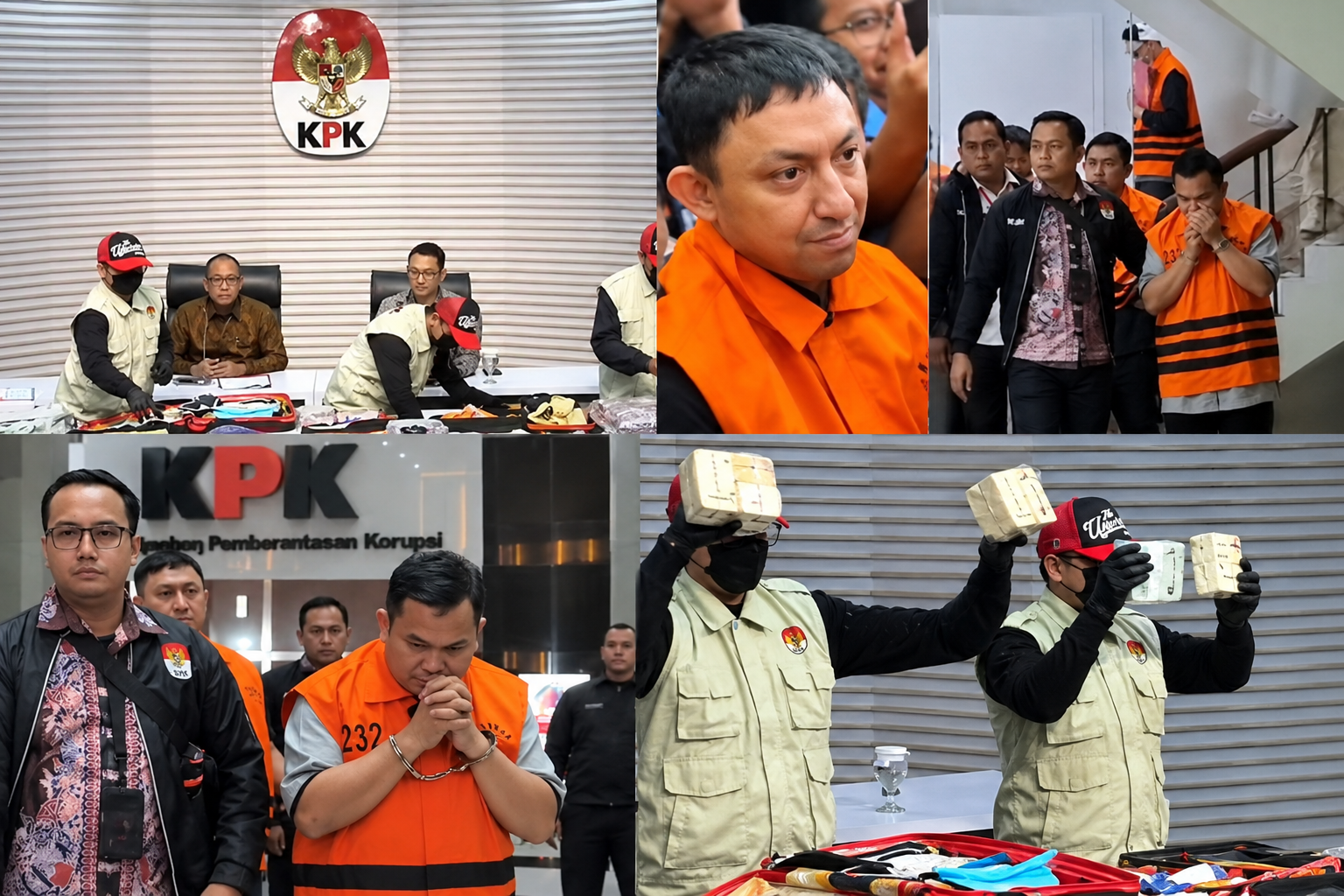 Achmad Taufik Husein menyampaikan keterangan KPK terkait empat tersangka yang diduga orang kepercayaan Menteri ATR/BPN.
