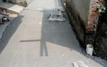 Perbaikan Jalan Gang Keluarga Pulo Brayan Kota menggunakan Dana Kelurahan