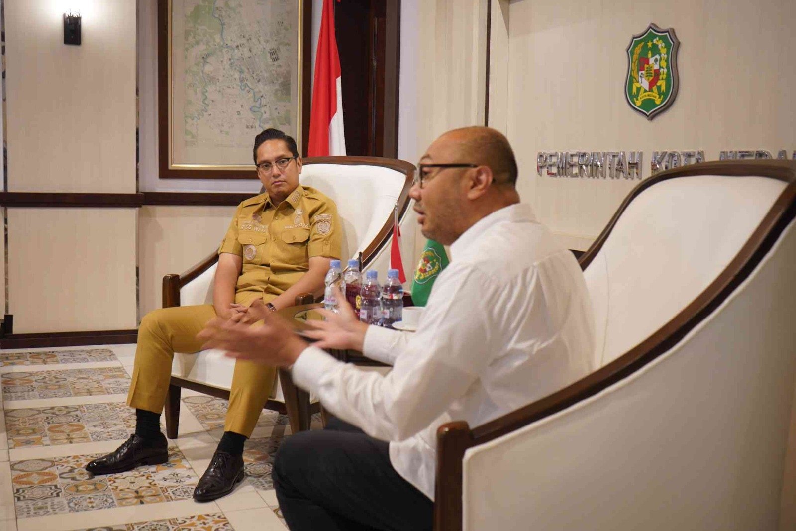 Wali Kota Medan Rico Waas menerima audiensi PERKI Sumatera Utara di Balai Kota Medan.