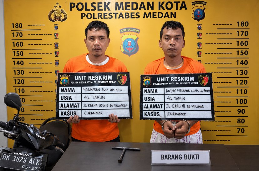 Polisi menangkap pelaku curanmor di Jalan Brigjen Katamso Medan