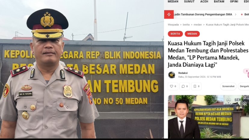 Polsek Medan Tembung jelaskan penanganan kasus penganiayaan Anisyah Nurbuat Lase