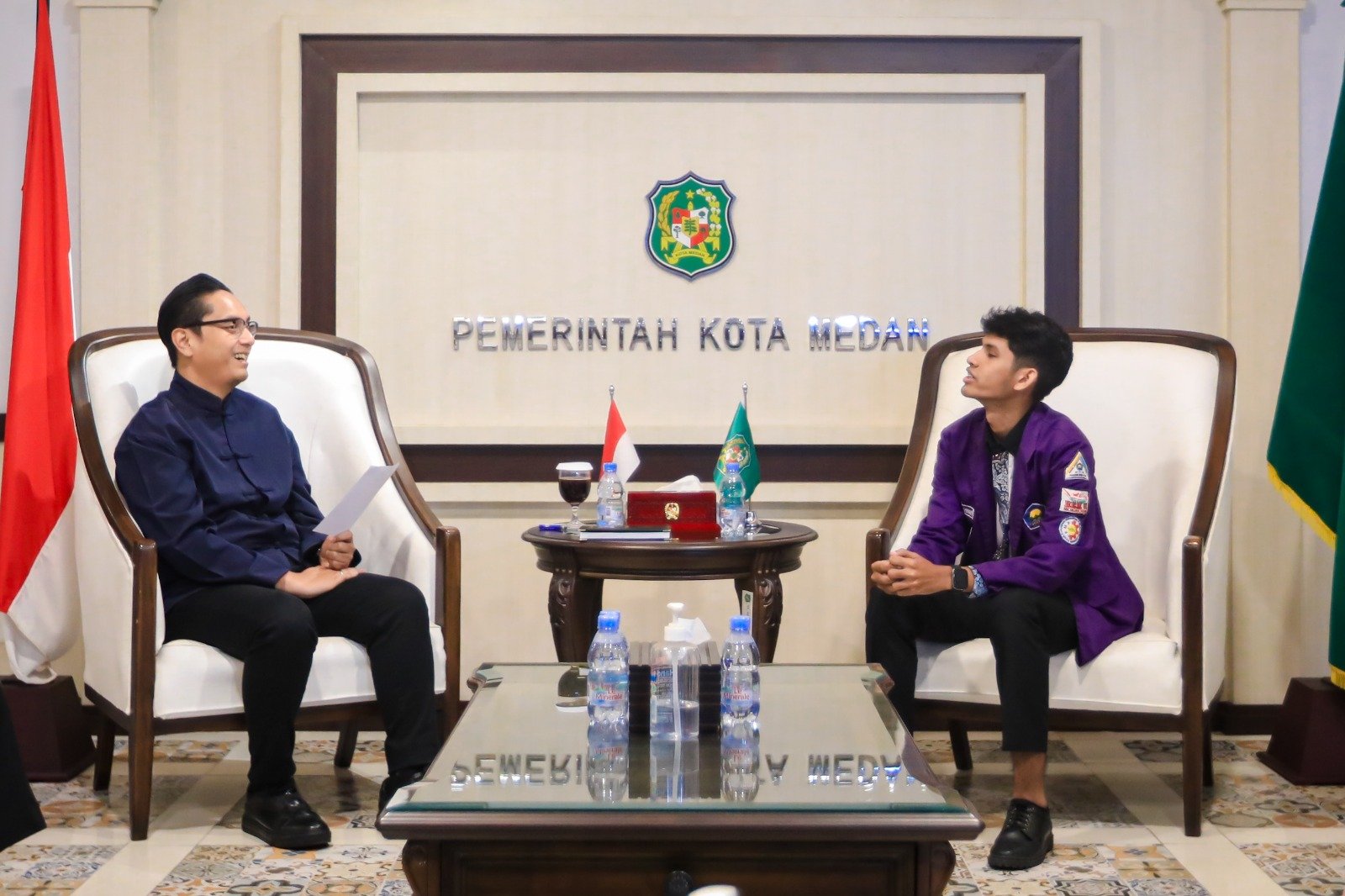 Rico Waas menerima audiensi BEM Polmed terkait Munas BEM Politeknik se-Indonesia