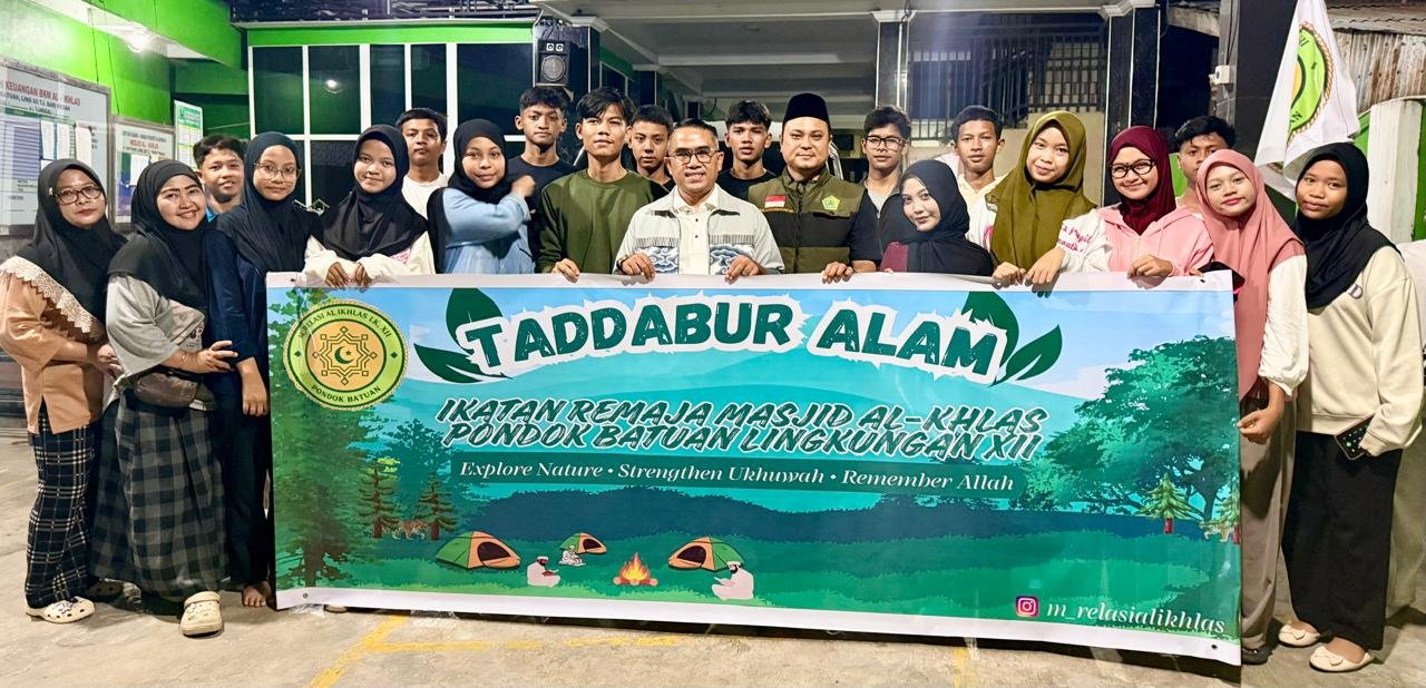 Remaja Masjid Al Ikhlas Pondok Batuan mengikuti kegiatan Tadabbur Alam